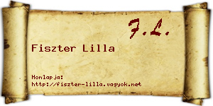 Fiszter Lilla névjegykártya